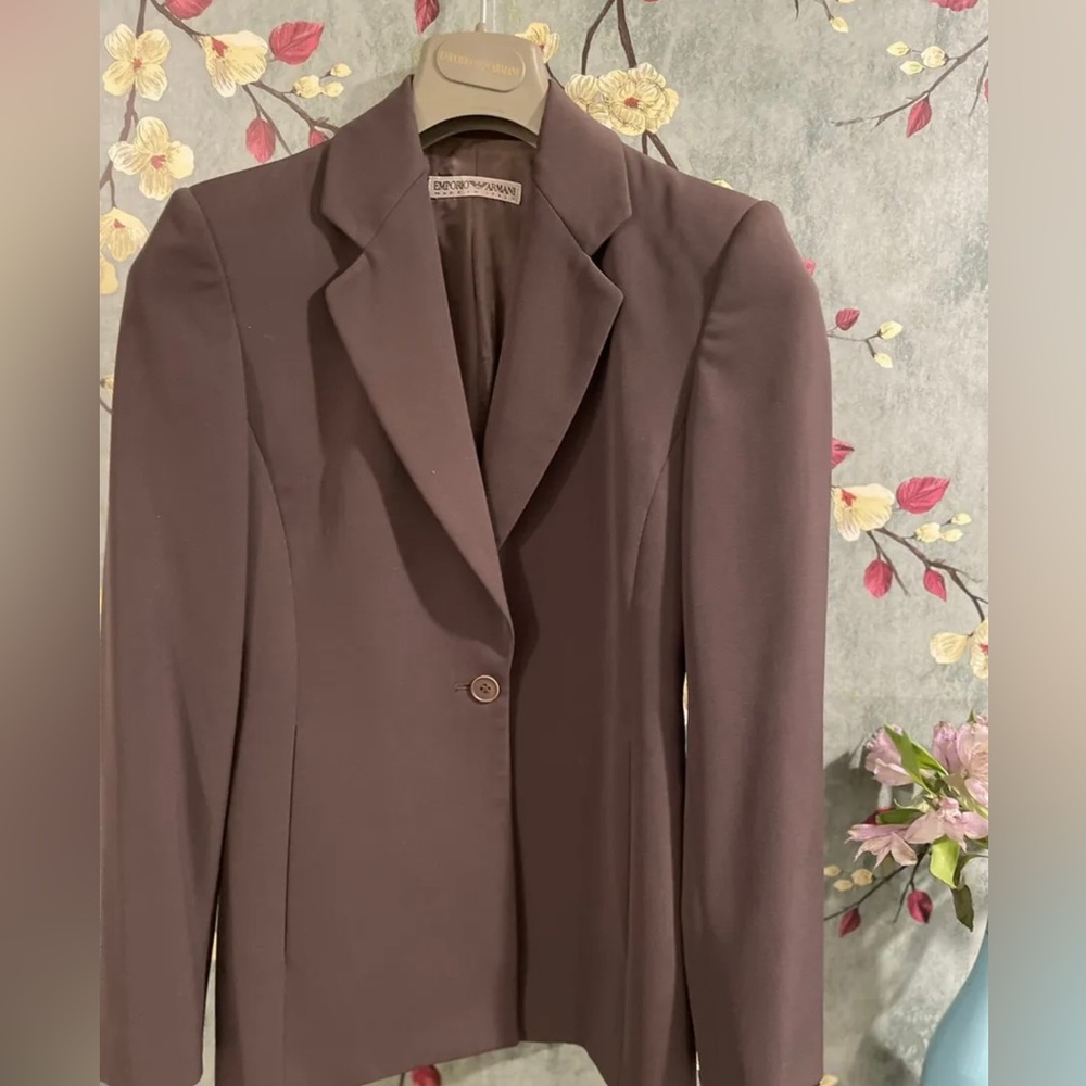 Emporio Armani Women's Skirt Suit Brown  SZ 36 Italy Short Skirt Sexy Read below